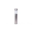 BALIZA LED SOLAR ACERO INOX. C/SENSOR 28CM 