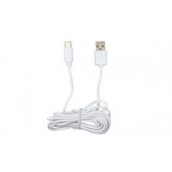 CABLE CARGA Y DATOS 2,1 A USB A USB TIPO-C BLANCO 2 METRO 