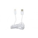 CABLE CARGA Y DATOS 2,1 A USB A USB TIPO-C BLANCO 2 METRO 