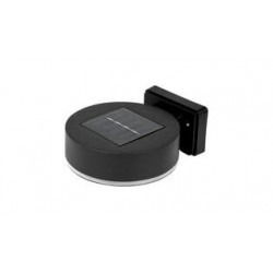 APLIQUE REPONDO SOLAR PARED NEGRO IP44 B. CALIDO 