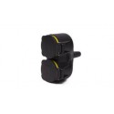 CLAVIJA DOBLE HEMBRA C/TAPA C/TOMA TIERRA SCHUKO 16A NEGRO IP44 