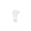 CLAVIJA EXTRA PLANA MACHO ENTRADA LATERAL C/TOMA TIERRA SCHUKO 16A BLANCO 