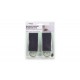 JUEGO 2 CUÑAS TOPE PUERTA ACERO/CAUCHO 13x5x3 CM NEGRO BENSON (PACK 2)