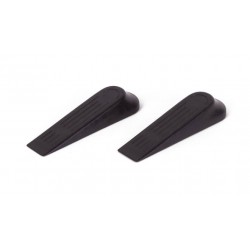 JUEGO DE 2 CUÑAS TOPE PUERTA 11,8 x 3,6 x 2 CM NEGRO (PACK 2)