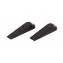 JUEGO DE 2 CUÑAS TOPE PUERTA 11,8 x 3,6 x 2 CM NEGRO (PACK 2)