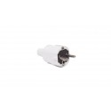 CLAVIJA MACHO PVC C/TOMA TIERRA SCHUKO 16A BLANCO 
