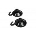 GANCHOS CON VENTOSAS MAX. 2KG Ø55MM NEGRO (PACK 2)