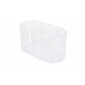 CESTA DE BAÑO PEQUEÑA CON VENTOSAS TRANSPARENTE 