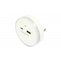 LUZ NOCTURNA 230V C/SENSOR CREPUSCULAR C/USB-C C/USB-A 