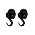 GANCHOS CON VENTOSAS MAX. 2KG Ø35MM NEGRO (PACK 2)