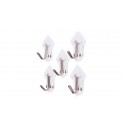 GANCHOS ADHESIVOS 3,3X3,3 CM MAX. 0,800KG (PACK 5)