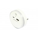 LUZ NOCTURNA 230V USB-A Y USB-C C/SENSOR CREPUSCULAR + SENSOR DE MOVIMIENTO 360 