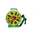 JUEGO DE MANGUERA JARDIN COMPLETO C/CARRETE + ACCESORIOS 15 METROS BENSON