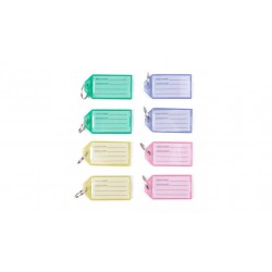 LLAVERO CON ETIQUETA DE IDENTIFICACION COLORES (PACK 8)