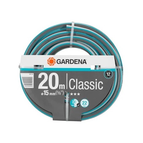 MANGUERA JARDIN PVC Ø15MM 5/8" ROLLO 20 METROS GARDENA
