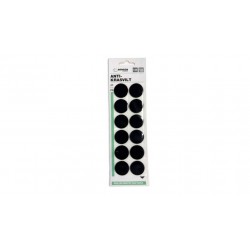 PROTECTORES FIELTRO Ø28MM AUTOADHESIVOS ANTIRRAYADURAS MUEBLES NEGRO (PACK 12)