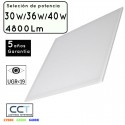 PANEL LED 30W/36W/40W CCT (CALIDO-NEUTRO-FRIO) DRIVER STARSENSE (PHILIPS) UGR 19 (MICROPRISMATICO) CORTE Ø595x595mm