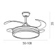 VENTILADOR DE TECHO Ø108CM NICQUEL NEW ASGARD DC 4 ASPAS RETRACTIL LED CCT (CALIDO-NEUTRO-FRIO) 72W BELAIR