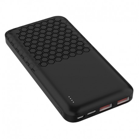 POWER BANK 10.000mAh POLIMERO NEGRO MICRO USB - USB TYPE-C MICROUSB PLATINET