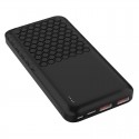 POWER BANK 10.000mAh POLIMERO NEGRO 2 USB - 1 MICRO USB -1 USB TYPE-C MICROUSB PLATINET