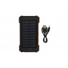 POWER BANK SOLAR PANEL CAMPING 10.000mAh POLYMERO 15W 2 USB - 1 USB TYPE-C NEGRO PLATINET