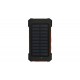 POWER BANK SOLAR PANEL CAMPING 10.000mAh POLYMERO 15W 2 USB - 1 USB TYPE-C NEGRO PLATINET