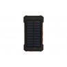 POWER BANK SOLAR PANEL CAMPING 10.000mAh POLYMERO 15W 2 USB - 1 USB TYPE-C NEGRO PLATINET