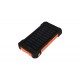 POWER BANK SOLAR PANEL CAMPING 10.000mAh POLYMERO 15W 2 USB - 1 USB TYPE-C NEGRO PLATINET