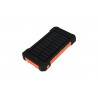 POWER BANK SOLAR PANEL CAMPING 10.000mAh POLYMERO 15W 2 USB - 1 USB TYPE-C NEGRO PLATINET
