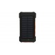 POWER BANK SOLAR PANEL CAMPING 10.000mAh POLYMERO 15W 2 USB - 1 USB TYPE-C NEGRO PLATINET