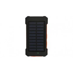 POWER BANK SOLAR PANEL LINTERNA CAMPING 5.000mAh 2 USB - 1 USB TYPE-C NEGRO