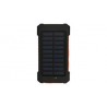 POWER BANK SOLAR PANEL CAMPING 10.000mAh POLYMERO 15W 2 USB - 1 USB TYPE-C NEGRO PLATINET