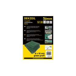 LONA 120GR/M2 POLIETILENO 8M X 10M C/OJALES VERDE