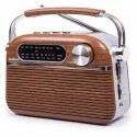 RADIO PORTATIL MULTIBANDA CLASICA AM/FM A PILAS-CORRIENTE AC 17X16X6CM C/BLUETOOTH