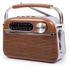 RADIO DE RETRO AM/FM A PILAS-CORRIENTE AC 17X16X6CM C/BLUETOOTH