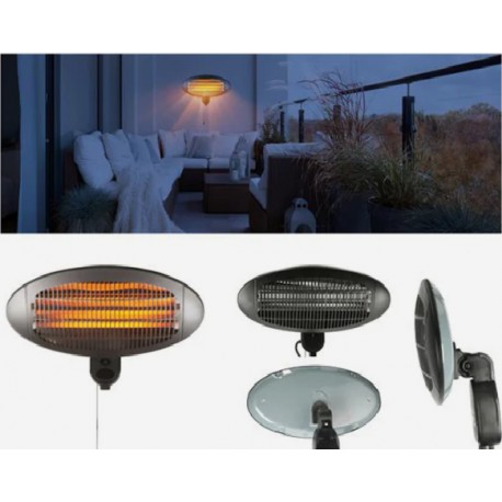 ESTUFA DE PARED CUARZO 3 TUBOS 2.000W 