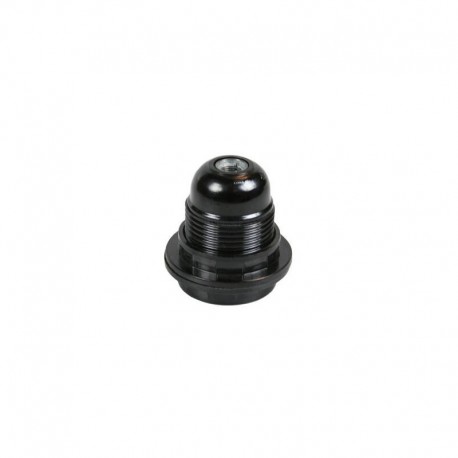 PORTALAMPARAS E27 CON TERMINAL ROSCADO NEGRO LEDECOR