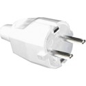 CLAVIJA DE GOMA MACHO C/TOMA TIERRA SCHUKO 16A BLANCO LEDECOR