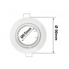 ARO BLANCO CIRCULAR DE METAL BASCULANTE + CASQUILLO GU10 LEDECOR