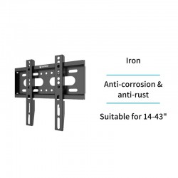 SOPORTE TV FIJO 14"-43" 25KG. UNICO