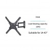 SOPORTE TV PLEGABLE- ARTICULADO Y GIRATORIO 14"-43" 12KG. UNICO