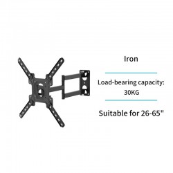 SOPORTE TV PLEGABLE- ARTICULADO Y GIRATORIO 23"-65" 30KG. UNICO