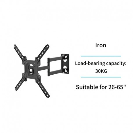 SOPORTE TV PLEGABLE- ARTICULADO Y GIRATORIO 23"-65" 30KG. UNICO