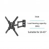 SOPORTE TV PLEGABLE- ARTICULADO Y GIRATORIO 23"-65" 30KG. UNICO
