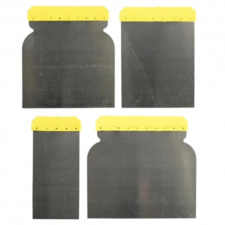 SET DE ESPATULAS DE CARROCERO DE ACERO INOX. (PACK 4)