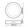 PLAFON LED 12W CCT (CALIDO-NEUTRO-FRIO) CIRCULAR Φ169mmX29mm