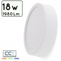 PLAFON LED SERIE ESSENTIAL PC/ABS 18W CCT (CALIDO-NEUTRO-FRIO) CIRCULAR Φ216mmX30mm