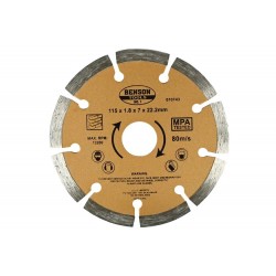 DISCO DE CORTE DIAMANTE Ø 115MM SEGMENTADO PIEDRA/LADRILLO/HORMIGON