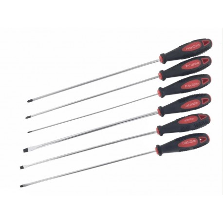 JUEGO 6 DESTORNILLADORES EXTRA LARGOS