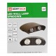 APLIQUE 2 LED DE PARED 4W DOBLE CARA NEGRO IP65 B. CALIDO